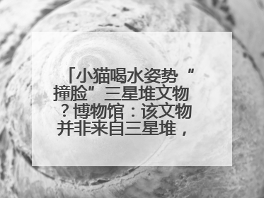 小猫喝水姿势“撞脸”三星堆文物？博物馆：该文物并非来自三星堆，有可能是它
