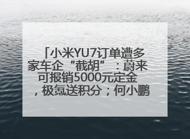 小米YU7订单遭多家车企“截胡”：蔚来可报销5000元定金，极氪送积分；何小鹏下单YU7，喊话雷军早点交付