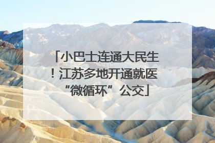 小巴士连通大民生！江苏多地开通就医“微循环”公交