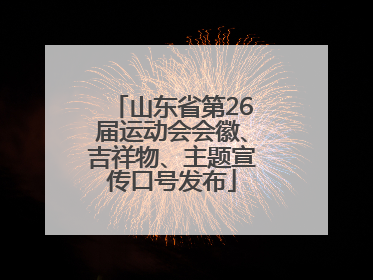 山东省第26届运动会会徽、吉祥物、主题宣传口号发布