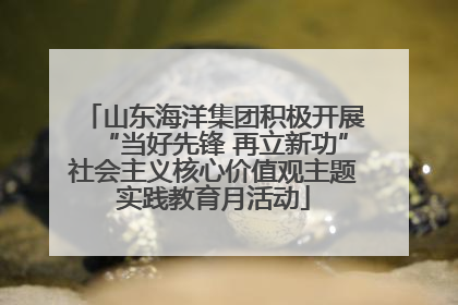 山东海洋集团积极开展“当好先锋 再立新功”社会主义核心价值观主题实践教育月活动