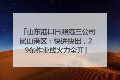 山东港口日照港三公司岚山港区：快进快出，29条作业线火力全开