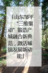 山东邹平：“三维驱动”锻造产城融合新典范，激活城镇发展新动能