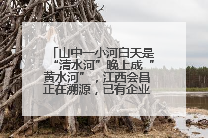山中一小河白天是“清水河”晚上成“黄水河”，江西会昌正在溯源，已有企业被要求停工