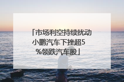 市场利空持续扰动 小鹏汽车下挫超5%领跌汽车股