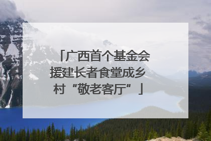 广西首个基金会援建长者食堂成乡村“敬老客厅”