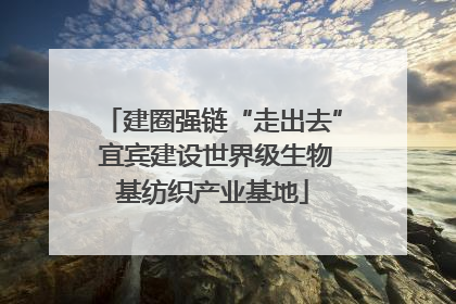 建圈强链“走出去” 宜宾建设世界级生物基纺织产业基地