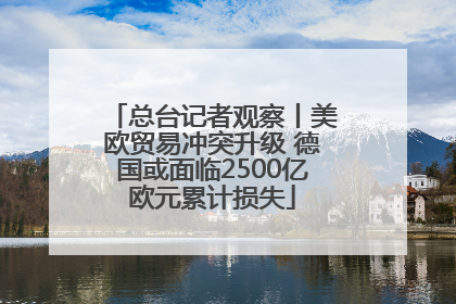 总台记者观察丨美欧贸易冲突升级 德国或面临2500亿欧元累计损失