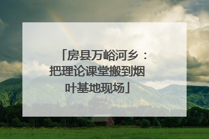 房县万峪河乡：把理论课堂搬到烟叶基地现场