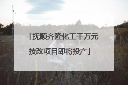 抚顺齐隆化工千万元技改项目即将投产