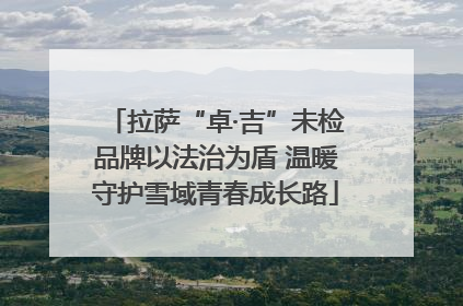 拉萨“卓·吉”未检品牌以法治为盾 温暖守护雪域青春成长路