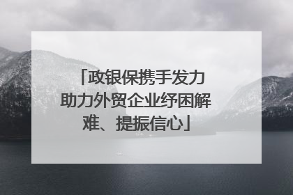政银保携手发力 助力外贸企业纾困解难、提振信心