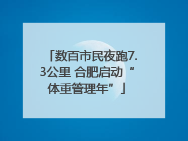 数百市民夜跑7.3公里 合肥启动“体重管理年”