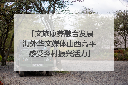 文旅康养融合发展 海外华文媒体山西高平感受乡村振兴活力