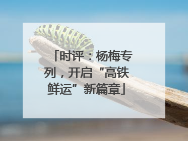 时评：杨梅专列，开启“高铁鲜运”新篇章