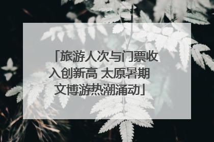 旅游人次与门票收入创新高 太原暑期文博游热潮涌动