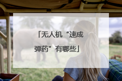 无人机“速成弹药”有哪些