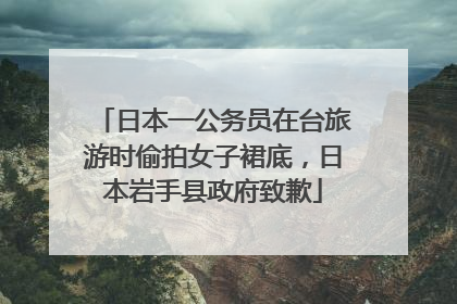日本一公务员在台旅游时偷拍女子裙底，日本岩手县政府致歉