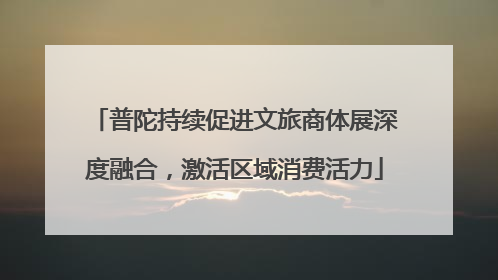 普陀持续促进文旅商体展深度融合，激活区域消费活力