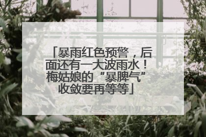 暴雨红色预警，后面还有一大波雨水！梅姑娘的“暴脾气”收敛要再等等