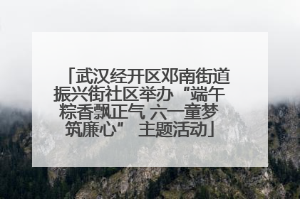 武汉经开区邓南街道振兴街社区举办“端午粽香飘正气 六一童梦筑廉心” 主题活动