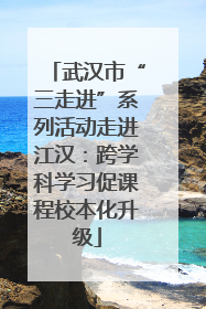 武汉市“三走进”系列活动走进江汉：跨学科学习促课程校本化升级