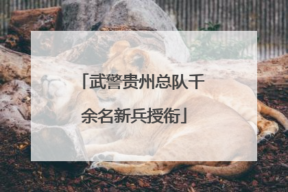 武警贵州总队千余名新兵授衔