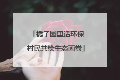 栀子园里话环保 村民共绘生态画卷