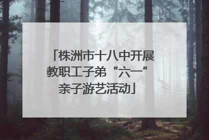 株洲市十八中开展教职工子弟“六一”亲子游艺活动
