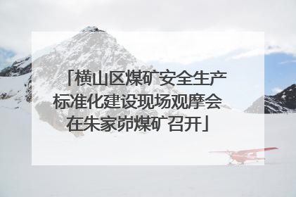 横山区煤矿安全生产标准化建设现场观摩会在朱家峁煤矿召开