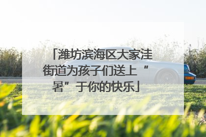 潍坊滨海区大家洼街道为孩子们送上“暑”于你的快乐