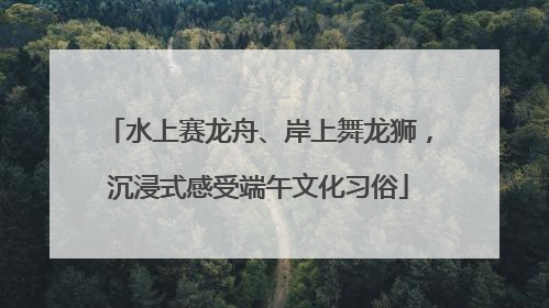 水上赛龙舟、岸上舞龙狮，沉浸式感受端午文化习俗