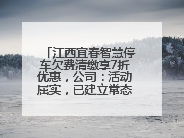 江西宜春智慧停车欠费清缴享7折优惠，公司：活动属实，已建立常态化诉讼追缴机制