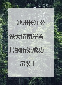 池州长江公铁大桥南岸首片钢桁梁成功吊装