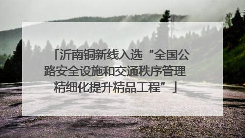 沂南铜新线入选“全国公路安全设施和交通秩序管理精细化提升精品工程”