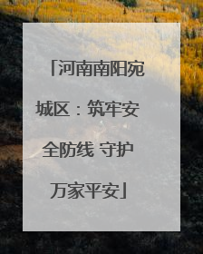 河南南阳宛城区：筑牢安全防线 守护万家平安