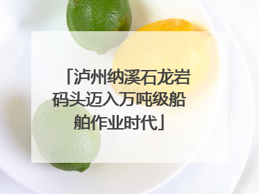 泸州纳溪石龙岩码头迈入万吨级船舶作业时代