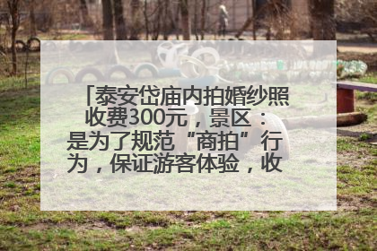 泰安岱庙内拍婚纱照收费300元，景区：是为了规范“商拍”行为，保证游客体验，收取费用全部上交国库