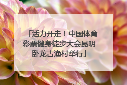 活力开走！中国体育彩票健身徒步大会昆明卧龙古渔村举行