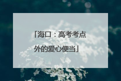 海口：高考考点外的爱心便当