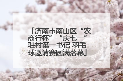 济南市南山区“农商行杯”“庆七一”驻村第一书记 羽毛球邀请赛圆满落幕