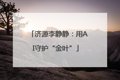 济源李静静：用AI守护“金叶”