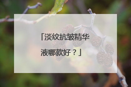 淡纹抗皱精华液哪款好？