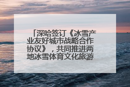 深哈签订《冰雪产业友好城市战略合作协议》，共同推进两地冰雪体育文化旅游高质量发展