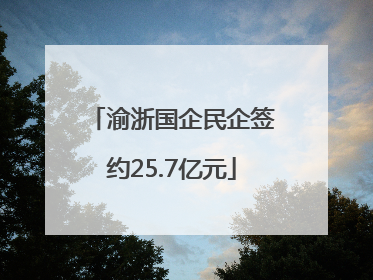 渝浙国企民企签约25.7亿元