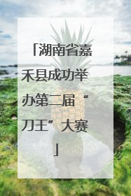 湖南省嘉禾县成功举办第二届“刀王”大赛