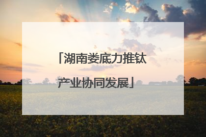 湖南娄底力推钛产业协同发展