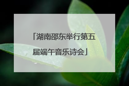 湖南邵东举行第五届端午音乐诗会