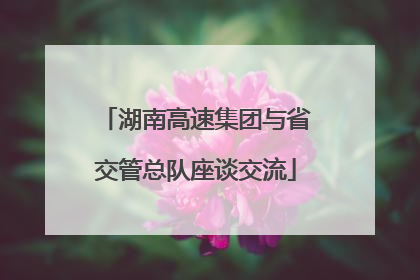 湖南高速集团与省交管总队座谈交流
