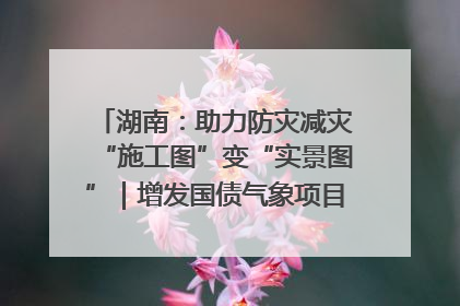 湖南：助力防灾减灾“施工图”变“实景图”｜增发国债气象项目落地见效系列报道